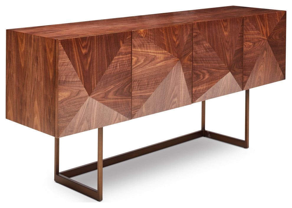 Cube Sideboard, Walnut, Vintage Copper