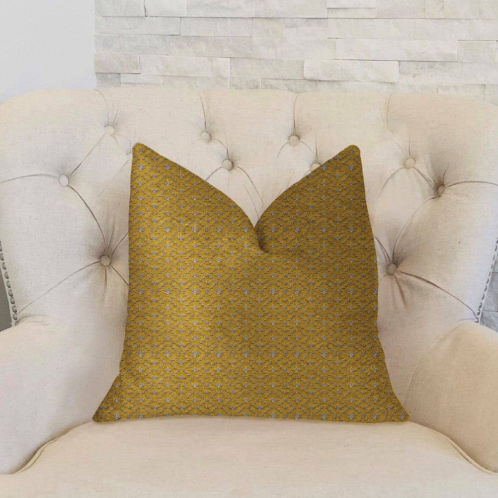 Goden Cleopatra Gold and Silver Luxury Throw Pillow, 20"x36" King