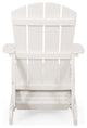 Oaks Aura Outdoor Classic White Solid Wood Adirondack Chair Foldable, White