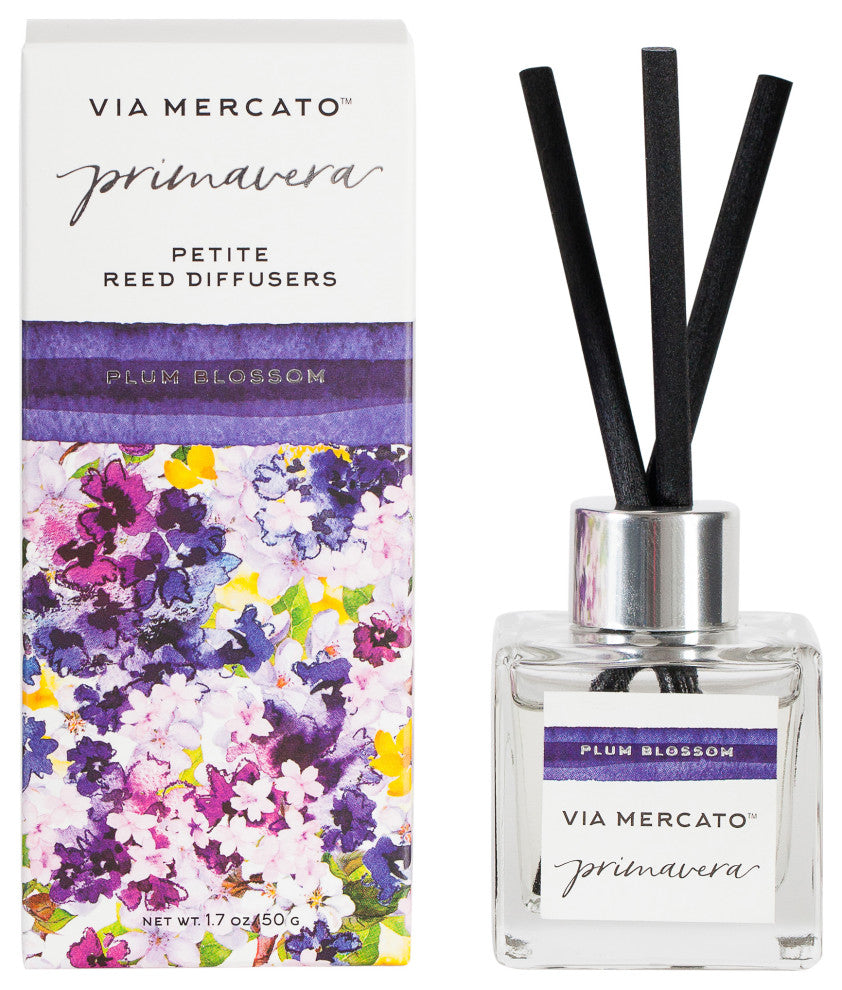 Via Mercato Primavera Petite Reed Diffuser-Plum Blossom