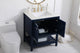 Tobias 30" Single Bathroom Vanity, Blue With Backsplash