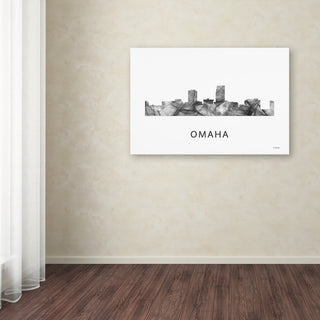 Marlene Watson 'Omaha Nebraska Skyline' Canvas Art, 19x12