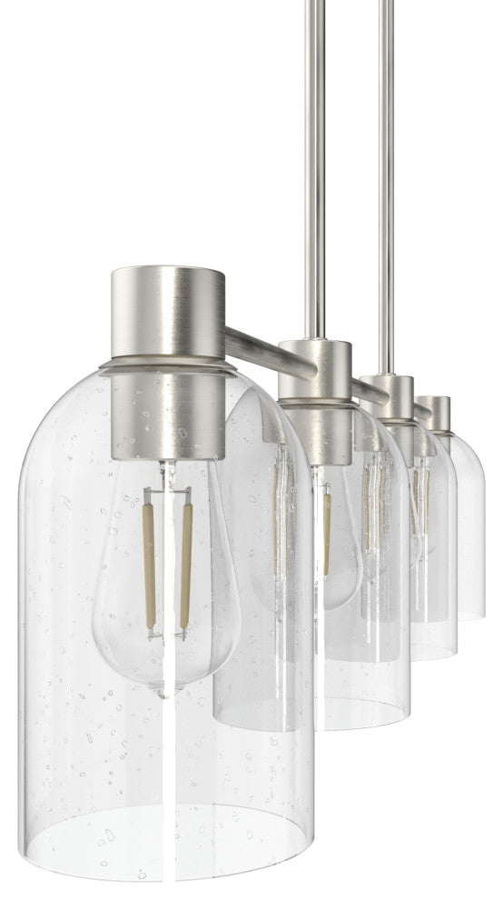 Hunter Lochemeade Brushed Nickel 4 Light Chandelier Ceiling Light Fixture