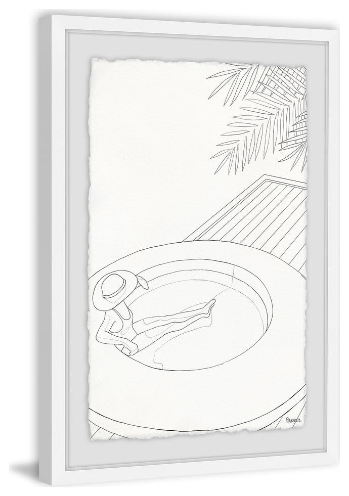 "Jacuzzi Hat" Framed Painting Print, 30"x45"