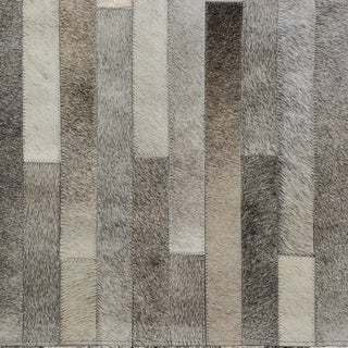 Cowhide Patchwork Rug, Poseidon, Ashen, 12'x15'