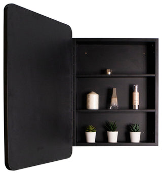 Rectangular Framed Surface/Recessed Mount Mirrored Medicine Cabinet with Shelves