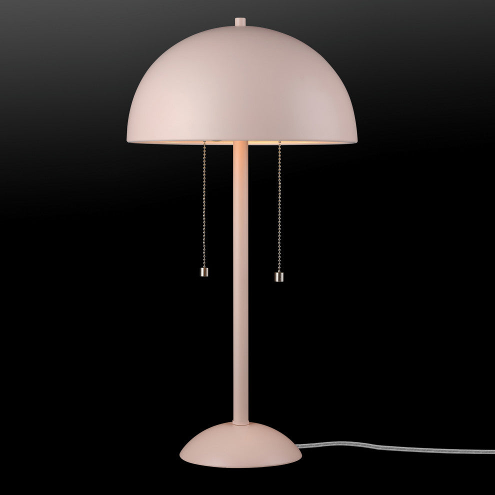 Luna 21" 2-Light Matte Pink Desk Lamp
