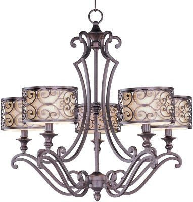 Maxim Lighting Mondrian 5-Light Chandelier Umber Bronze - 21155WHUB