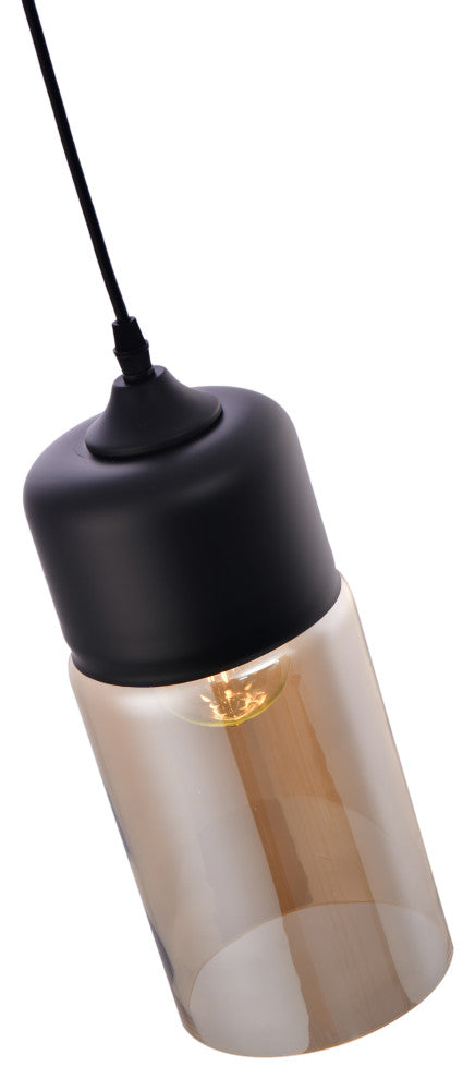 Lazzur Besbre 1 Light 5" Matte Black Pendant