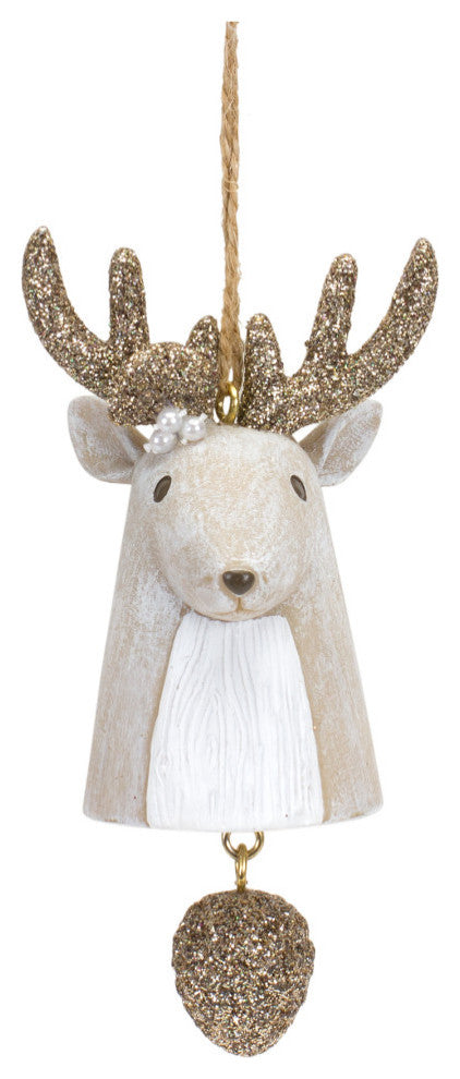 Santa/Snowman/Deer Bell Ornament, 6-Piece Set