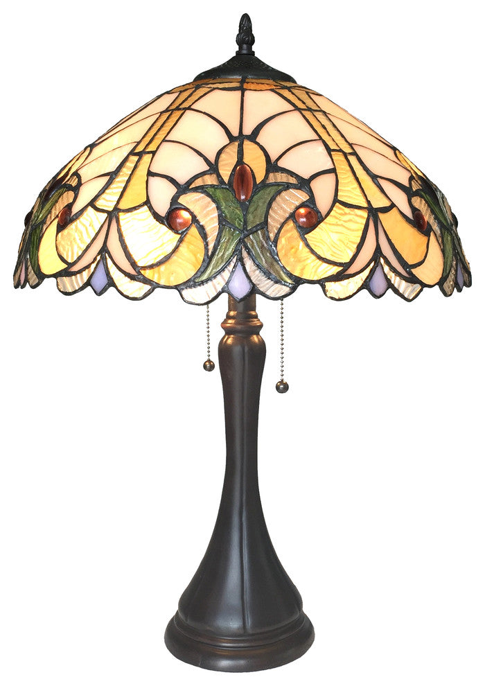 Chloe Lighting Amor 2 Light Victorian Table Lamp