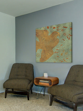 "Golden Bird II" Painting Print on Wrapped Canvas