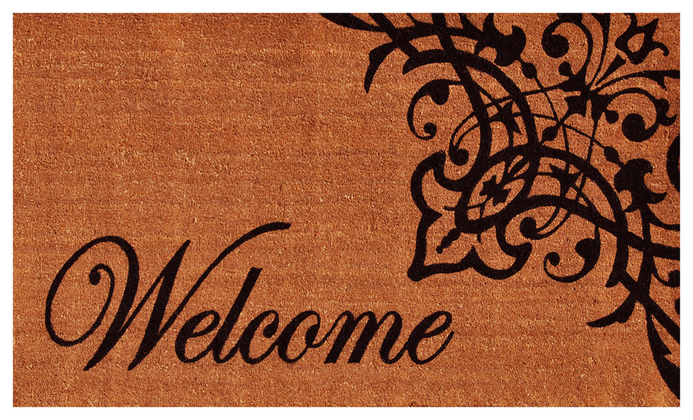 Scroll Welcome Doormat, 17"x29"