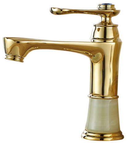 Chieti Posh Gold Antique Gem Single Handle Bathroom Faucet