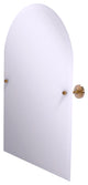 Sag Harbor Frameless Arched Top Beveled Edge Tilt Mirror, Brushed Bronze