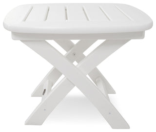 Polywood Nautical 21"x18" Side Table, White