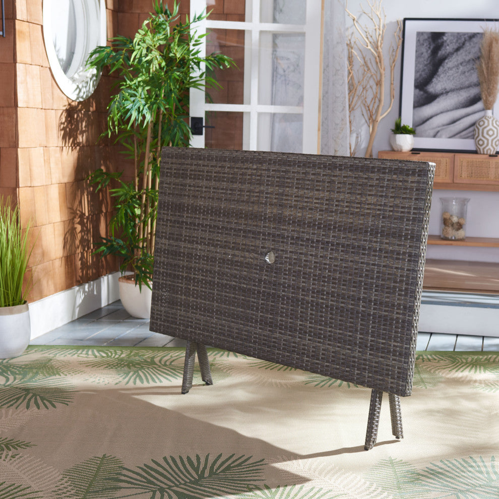 Safavieh Akita Folding Table, Grey, Brown/White