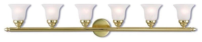 Neptune 6-Light Bath Vanity, Polished Brass