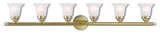 Neptune 6-Light Bath Vanity, Polished Brass