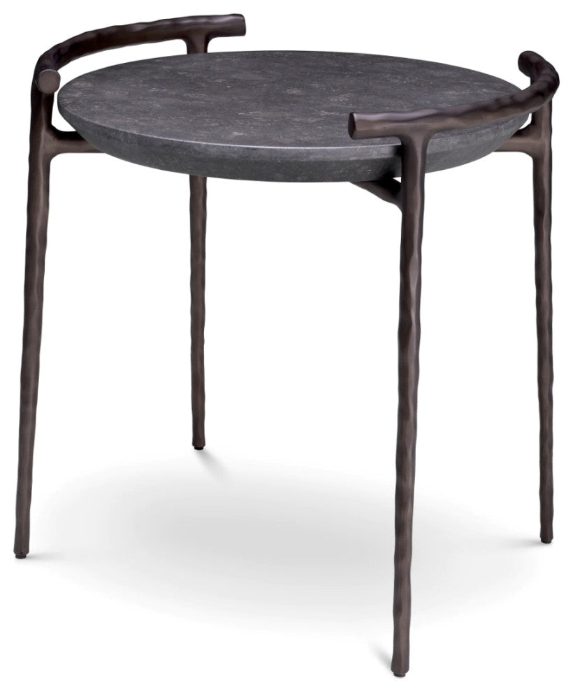 Gray Marble Rustic Side Table | Eichholtz Arca