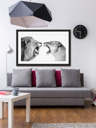 "Heated Discussion" Framed Painting Print, 24x16