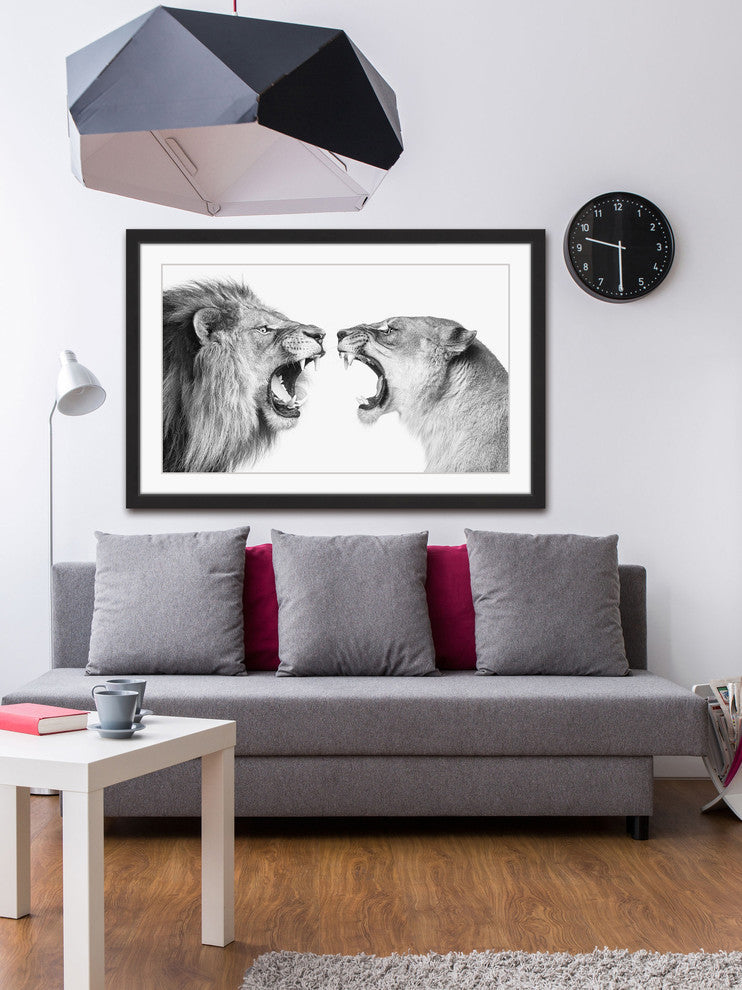 "Heated Discussion" Framed Painting Print, 24x16