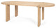 Sohan Light Brown Wood Oval Dining Table