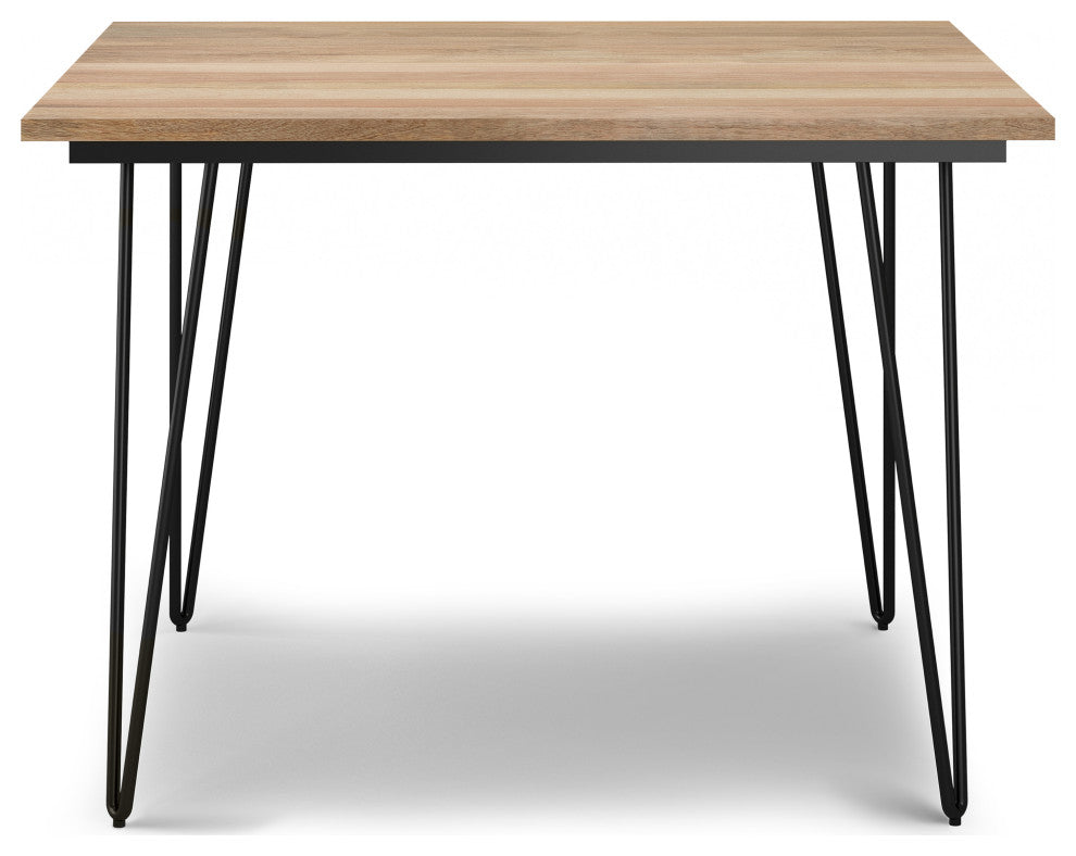 Fletcher / Hunter Solid Mango Wood 5 Piece Dining Set, Distressed Black