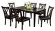 Benzara BM137838 Springhill Enticing 7 Piece Dining Table Set, Espresso