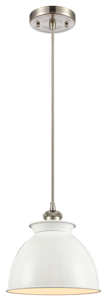 Innovations 516-1P-SN-M14-W Adirondack 1 Light Mini Pendant Brushed Satin Nickel