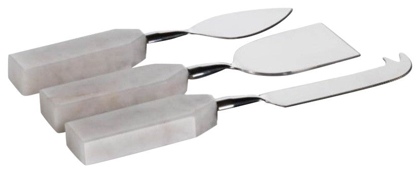 3-Piece Alabaster Cheese Knife Set