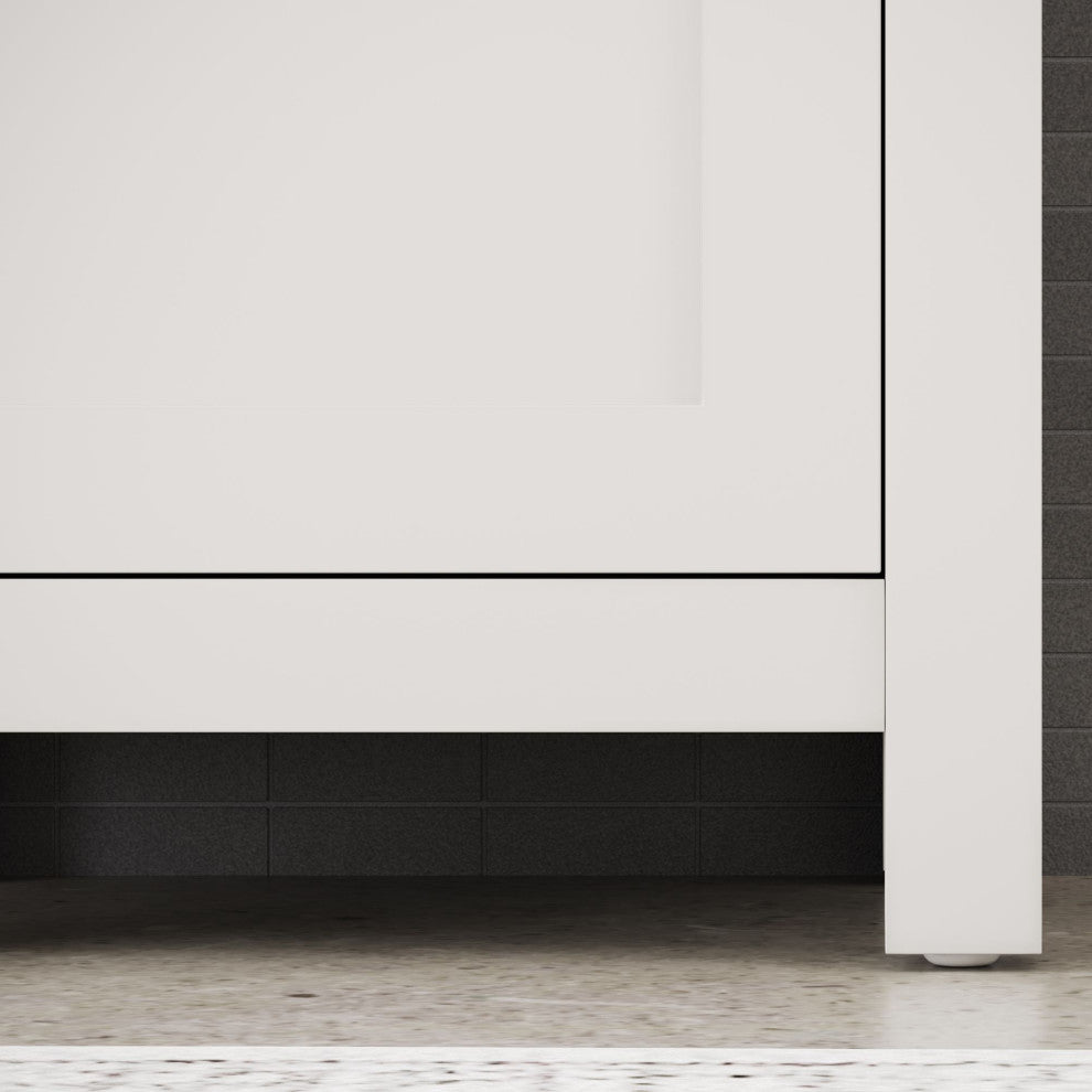 The Haven Bathroom Vanity, White, 18", Single Sink, Freestanding