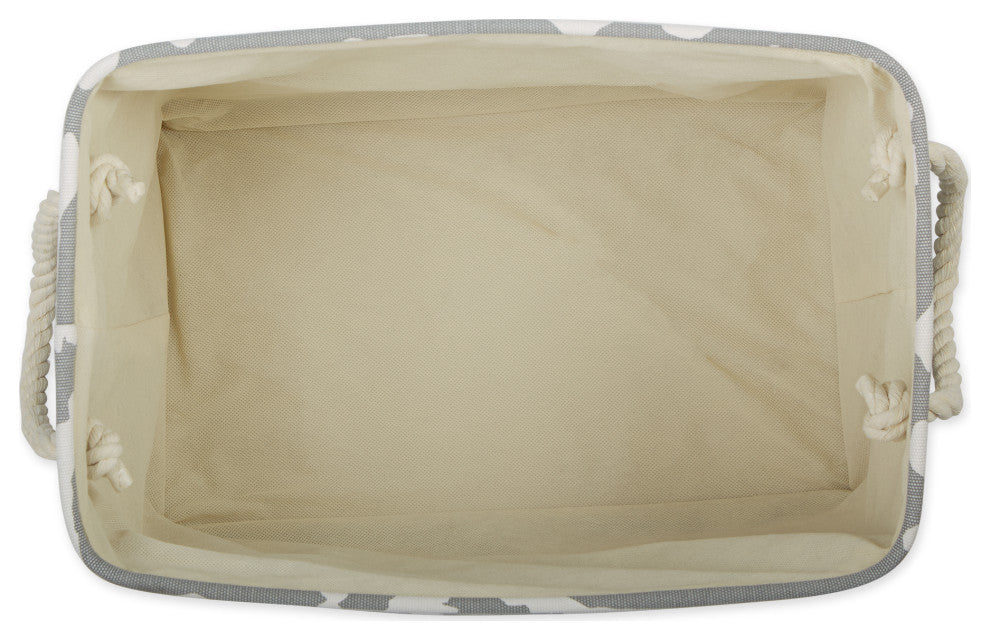Polyester Pet Bin Dog Show Gray Rectangle Small 14x8x9