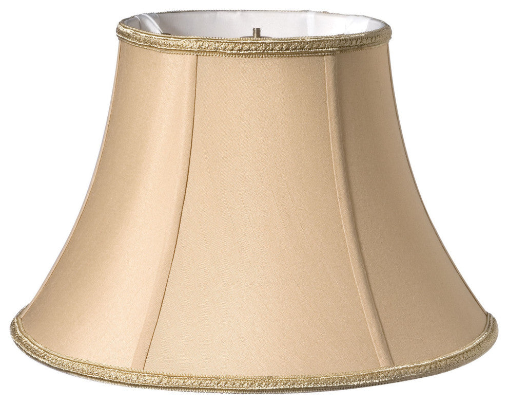 12" Vintage Gold Slanted Bell Paperback Shantung Lampshade