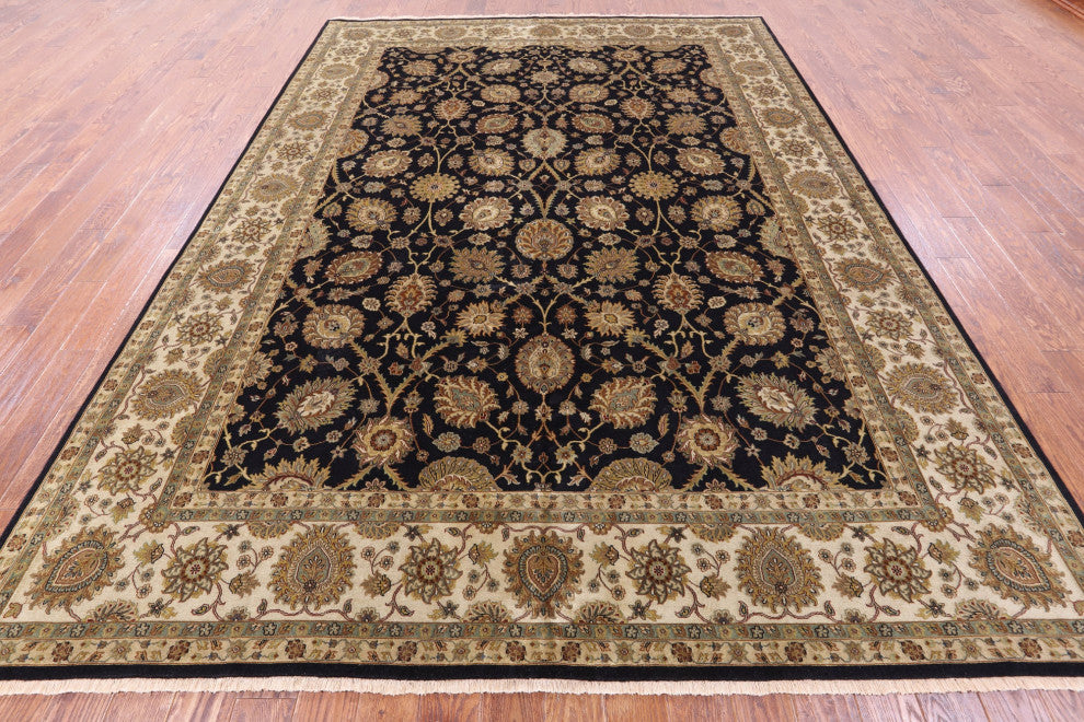 8' 10" X 12' 0" Persian Tabriz  Handmade Wool Rug - Q13749