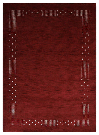 Hand Knotted Loom Wool Area Rug Contemporary Red, [Rectangle] 8'x11'