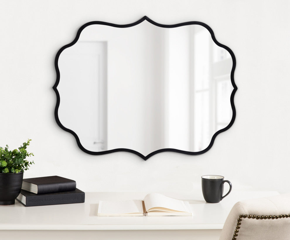 Higby Framed Wall Mirror, Black 24x31