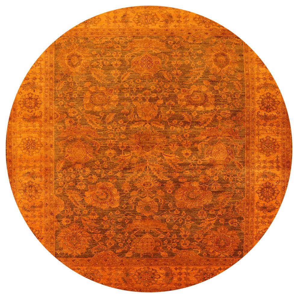 Ahgly Company Indoor Round Mid-Century Modern Area Rugs, 8' Round