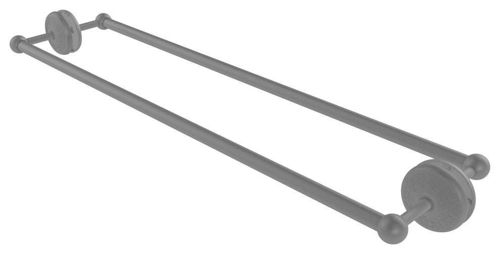 Monte Carlo 30" Back to Back Shower Door Towel Bar, Matte Gray