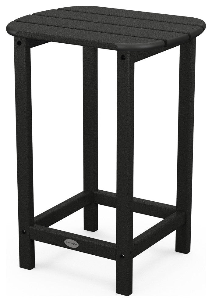 Polywood South Beach 26" Counter Side Table, Black