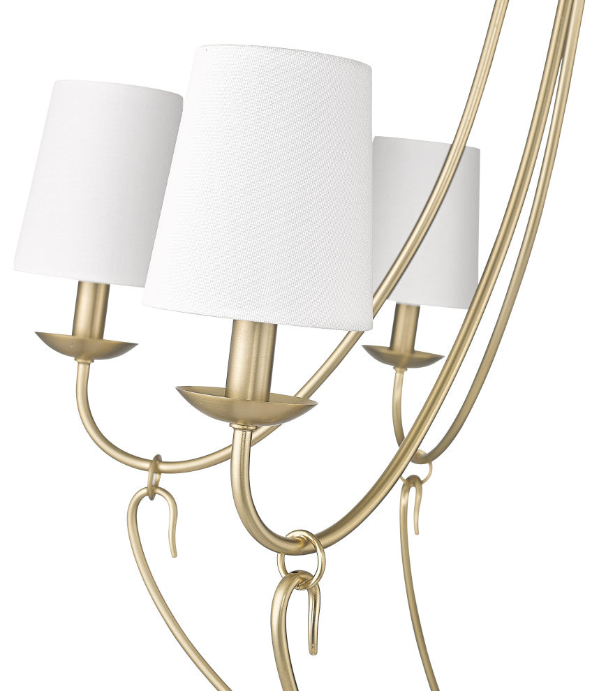 6 Light 28.5 in. Modern Gold Chandelier