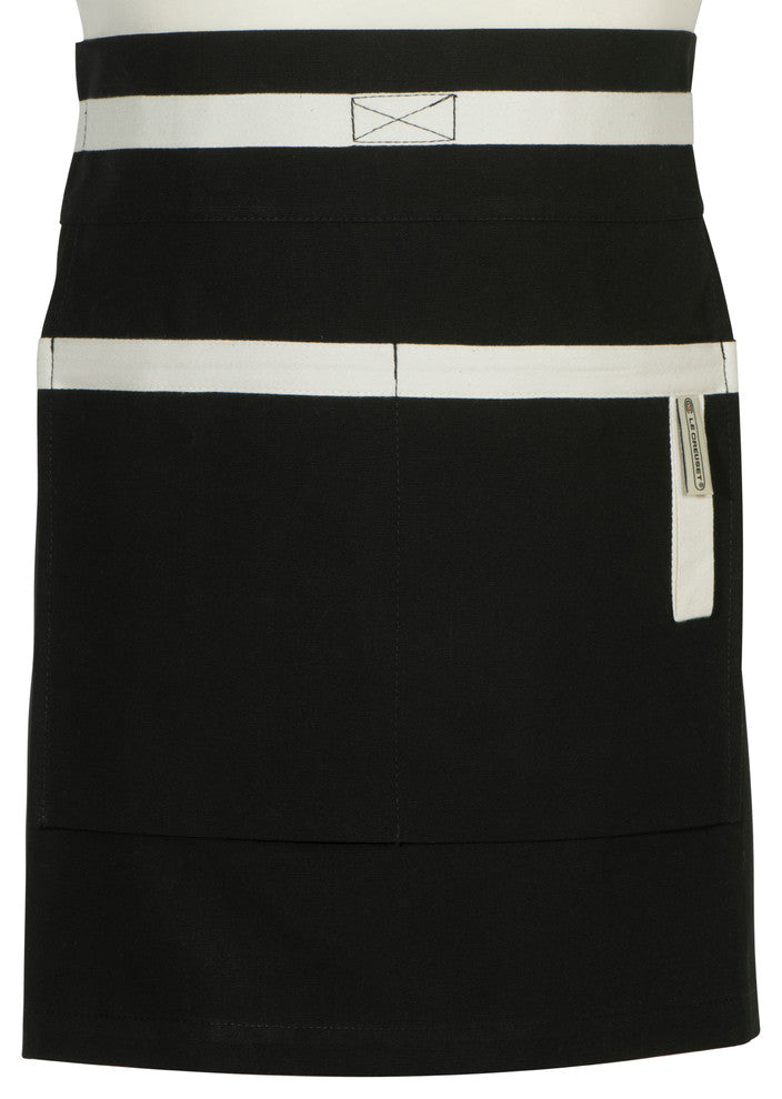 Le Creuset Barista Half Apron, Black