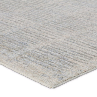 Dounia Striped Light Gray/ Blue Area Rug 9'X12'