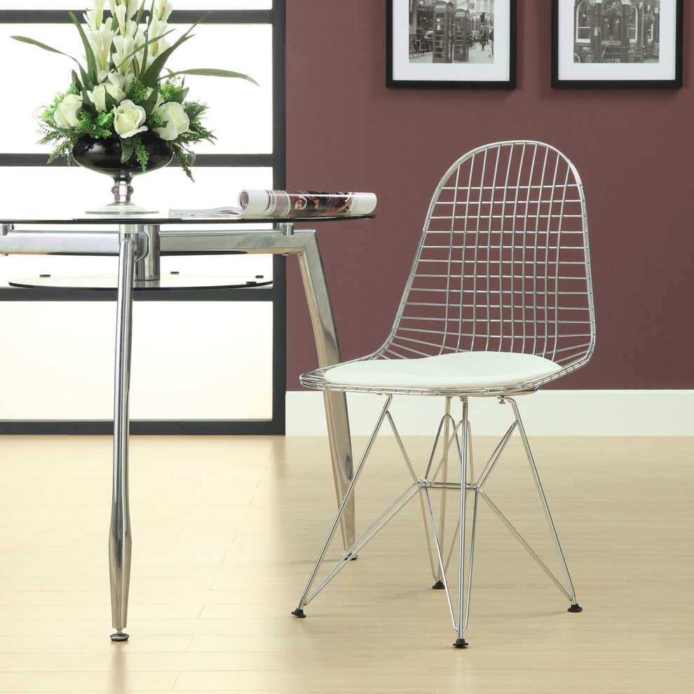 Tower Dining Side Chair in White