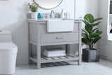 Home Living 22" Farmhouse Grey-Light Bathroom Vanity