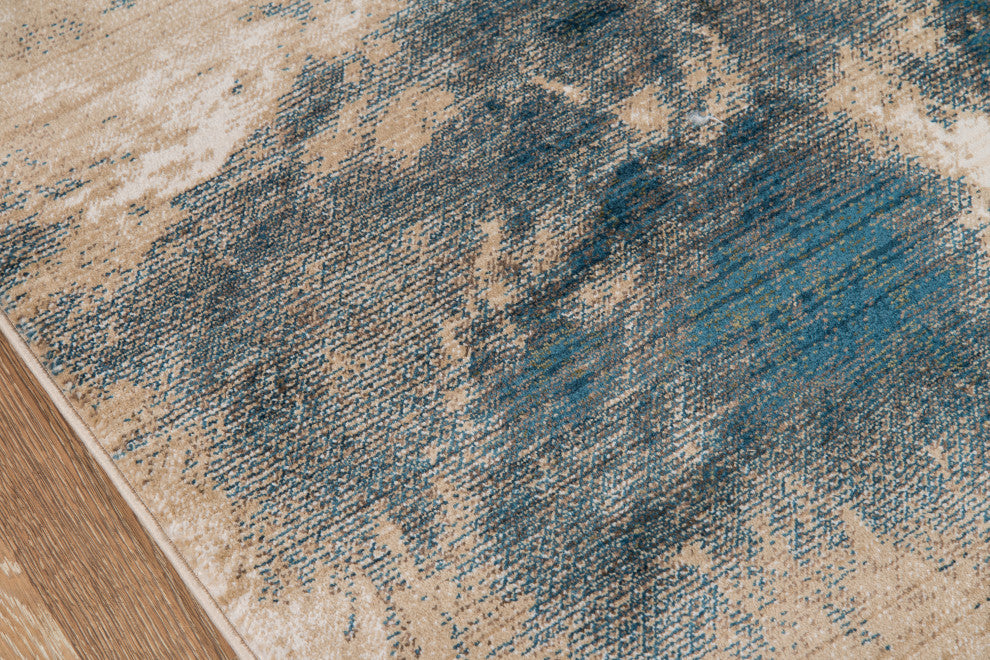 Momeni Studio Polypropylene Machine Made Blue Area Rug 9'6"x12'6"