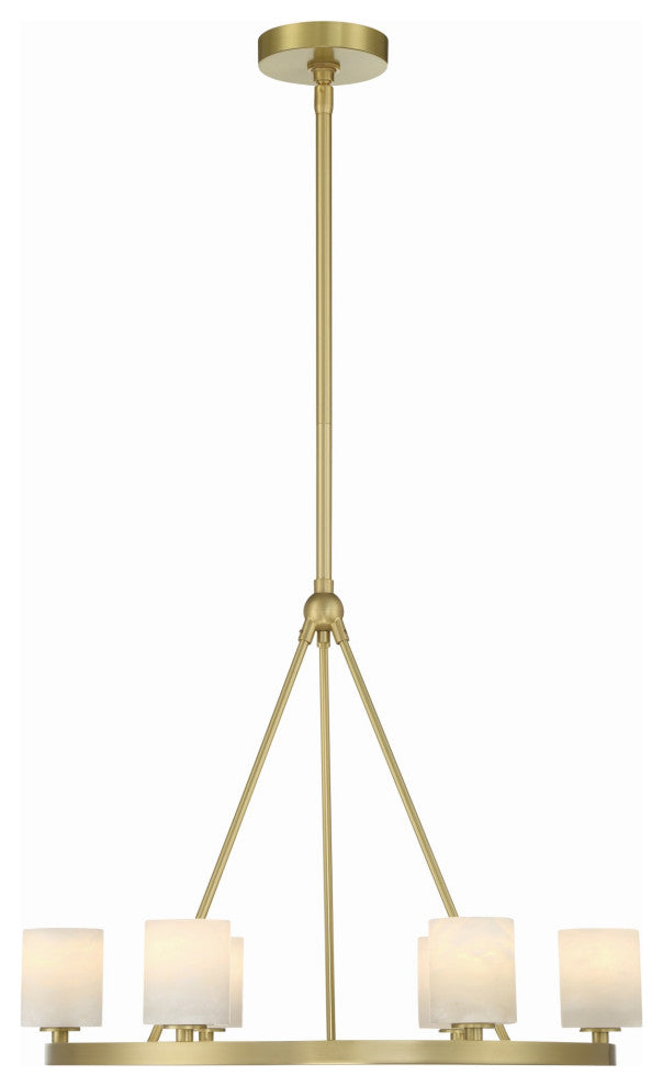 Crystorama Lighting Group ARA-10264-ST Aragon 6 Light 23"W LED - Matte Black