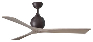 Irene-3 Paddle Fan, Textured Bronze, 60", Gray Ash Blades