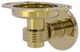 Continental Toothbrush Holder With Groovy Accents, Unlacquered Brass