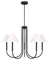 Porteau 6-Light Indoor Large Chandelier, Midnight Black